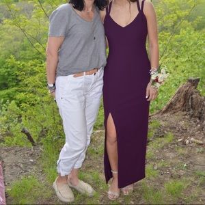 cinq à sept wine colored elegant dress